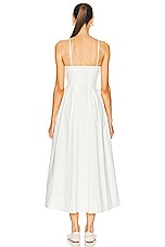 SIMKHAI Kittiya Sleeveless Midi Dress in White, view 3, click to view large image.