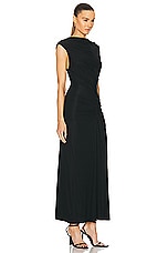 SIMKHAI Acacia Sleeveless Midi Dress in Black, view 2, click to view large image.