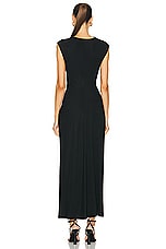 SIMKHAI Acacia Sleeveless Midi Dress in Black, view 4, click to view large image.