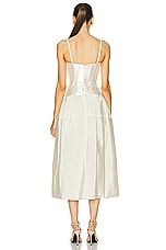 SIMKHAI Noretta Midi Dress in Cream, view 4, click to view large image.