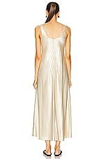 SIMKHAI Rania Maxi Slip Dress in Champagne, view 3, click to view large image.