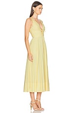 SIMKHAI Stephanie Midi Dress in Sulfur, view 2, click to view large image.