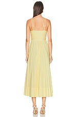 SIMKHAI Stephanie Midi Dress in Sulfur, view 3, click to view large image.