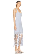 SIMKHAI Signa Fringe Dress in French Blue, view 2, click to view large image.