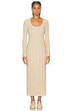 SIMKHAI Kogan Full Length Maxi Dress in Sand Melange, view 1, click to view large image.