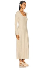 SIMKHAI Kogan Full Length Maxi Dress in Sand Melange, view 2, click to view large image.