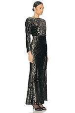 SIMKHAI Angelique Gown in Black Metallic, view 2, click to view large image.