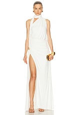 SIMKHAI Moira Jersey Gown in Ivory | FWRD