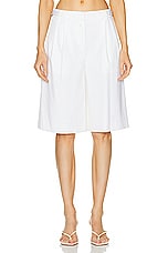 SIMKHAI Pleated Long Short in Ivory, view 1, click to view large image.