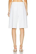 SIMKHAI Pleated Long Short in Ivory, view 3, click to view large image.