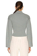 SIMKHAI Nicole Sweater in Baltic Marsh, view 3, click to view large image.