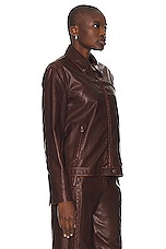 SIMKHAI Gem Moto Jacket in Sierra, view 3, click to view large image.