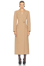 SIMKHAI Silvia Tailored Coat in Camel, view 1, click to view large image.