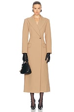 SIMKHAI Silvia Tailored Coat in Camel, view 4, click to view large image.