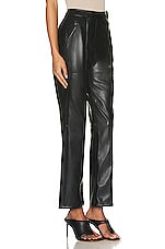SIMKHAI Baxter Vegan Leather Utility Pant in Black, view 2, click to view large image.