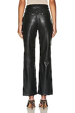 SIMKHAI Baxter Vegan Leather Utility Pant in Black, view 3, click to view large image.