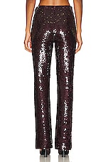 SIMKHAI Lilita Sequin Pant in Mangosteen, view 3, click to view large image.