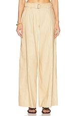SIMKHAI Amaya Belted Pants in Natural, view 1, click to view large image.