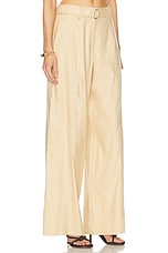 SIMKHAI Amaya Belted Pants in Natural, view 2, click to view large image.
