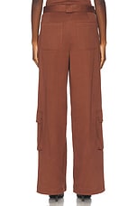 SIMKHAI Fabiana Belted Pant in Chestnut, view 4, click to view large image.