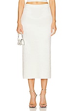 SIMKHAI Ellison Midi Skirt in Ivory, view 1, click to view large image.