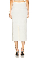 SIMKHAI Ellison Midi Skirt in Ivory, view 3, click to view large image.
