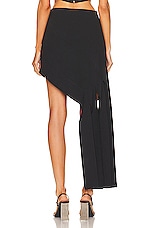 SIMKHAI Aubrielle Midi Skirt in Black, view 4, click to view large image.