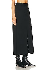 SIMKHAI Jalda Straight Skirt in Black, view 2, click to view large image.