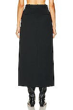 SIMKHAI Jalda Straight Skirt in Black, view 3, click to view large image.