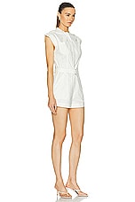 SIMKHAI Tinka Belted Romper in White, view 2, click to view large image.