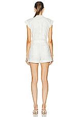 SIMKHAI Tinka Belted Romper in White, view 3, click to view large image.