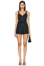 SIMKHAI Kai Bustier Romper in Black, view 1, click to view large image.