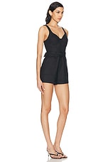SIMKHAI Kai Bustier Romper in Black, view 2, click to view large image.