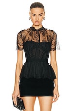 SIMKHAI Lace Bustier Top in Black, view 1, click to view large image.