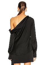SIMKHAI Alice One Shoulder Top in Black, view 4, click to view large image.