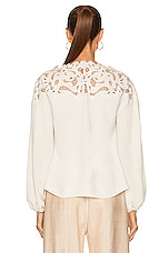 SIMKHAI Lochlyn Top in Ivory, view 3, click to view large image.