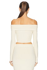 SIMKHAI Aiden Off Shoulder Top in Natural White, view 3, click to view large image.