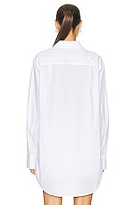 SIMKHAI Alfansa Button Down Shirt in White, view 3, click to view large image.