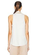 SIMKHAI Mckinnon Tie Neck Top in Ivory, view 3, click to view large image.