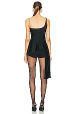 SIMKHAI Ronnie Asymmetric Tank Top in Black, view 4, click to view large image.