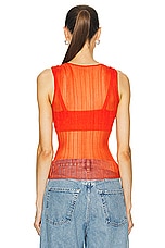SIMKHAI Oakley Bralette Tank Top in Flame, view 3, click to view large image.