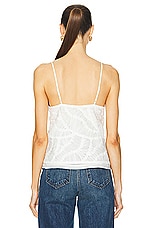 SIMKHAI Wilde Button Down Cami Top in White, view 3, click to view large image.