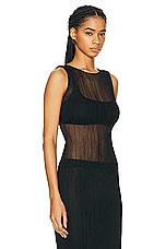 SIMKHAI Oakley Bralette Tank Top in Black, view 2, click to view large image.