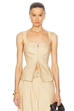 SIMKHAI Nour Bustier Top in Natural, view 1, click to view large image.