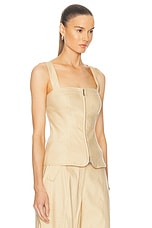 SIMKHAI Nour Bustier Top in Natural, view 2, click to view large image.