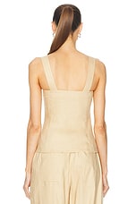 SIMKHAI Nour Bustier Top in Natural, view 3, click to view large image.