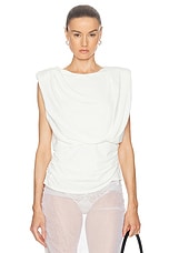 SIMKHAI Daton Draped Top in Ivory, view 1, click to view large image.