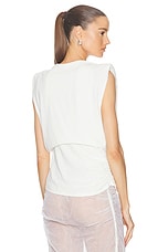 SIMKHAI Daton Draped Top in Ivory, view 4, click to view large image.