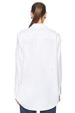 SIMKHAI Mattie Oversized Shirt in White, view 3, click to view large image.