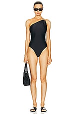SIMKHAI Elodie Swimsuit in Black, view 1, click to view large image.